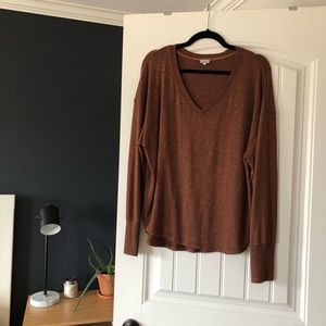 Kismet, Heathered Rust Sweater, Size L